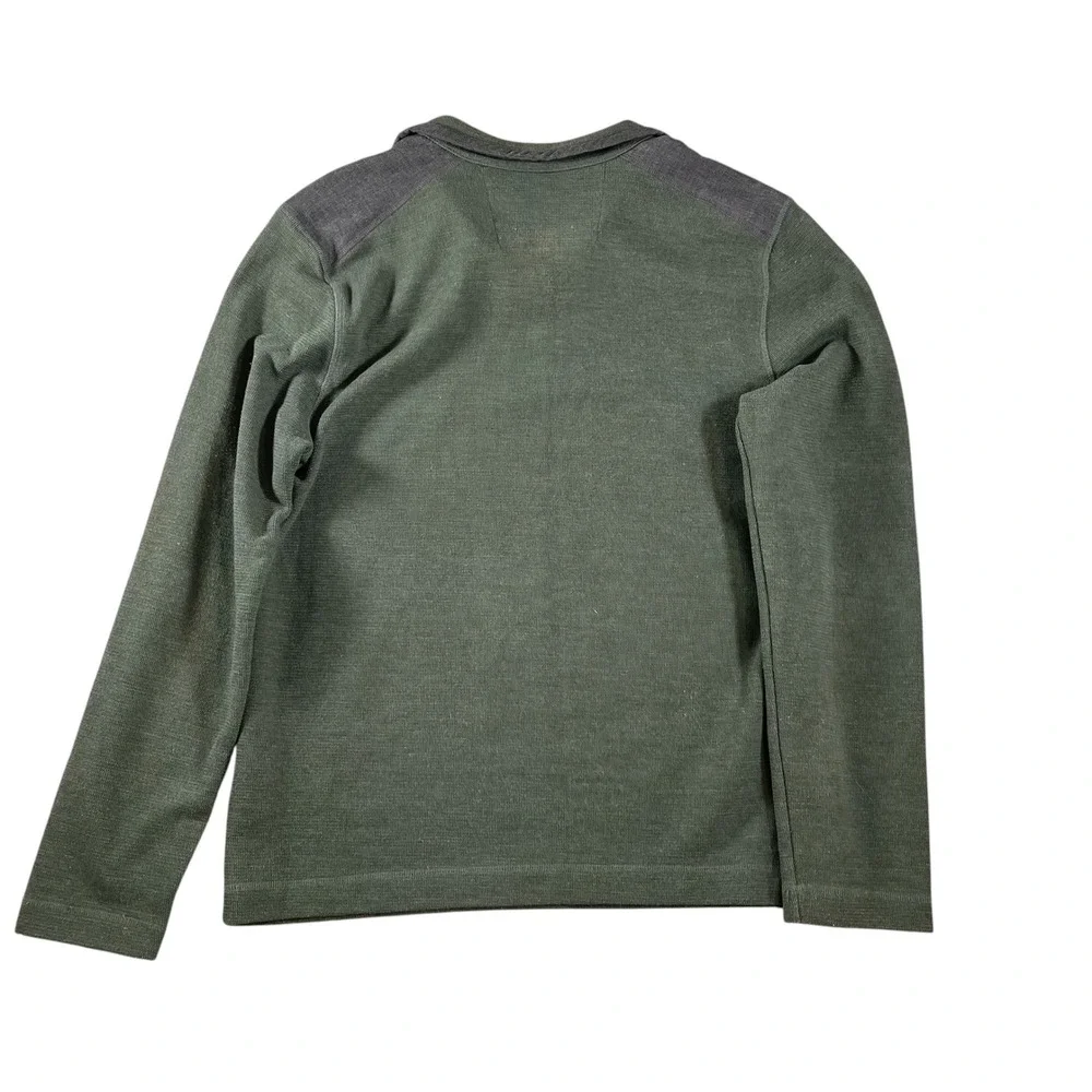 Banana‎ Republic Mens Green Quarter Zip Pullover Sweater Size Large
